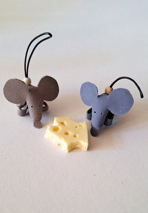 Leren Muis Sleutelhanger
