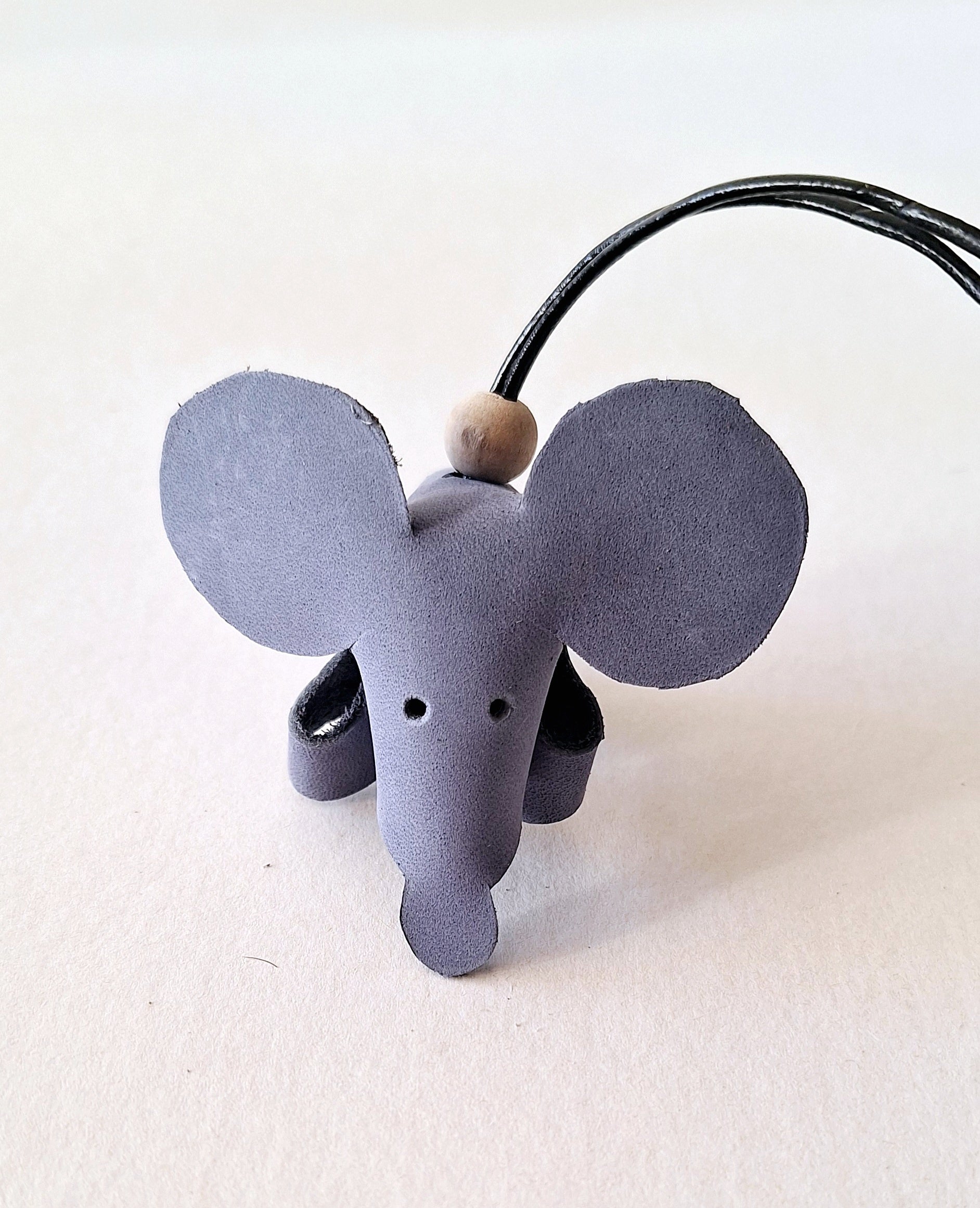 Leren Muis Sleutelhanger