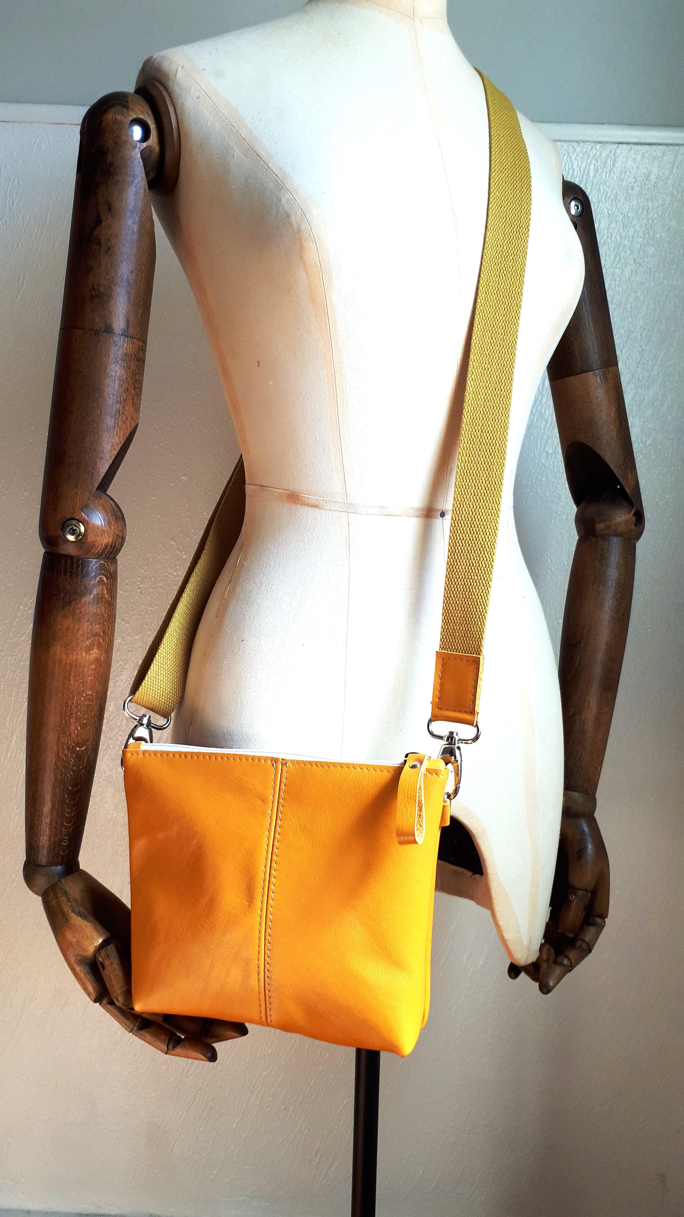 Kleine leren crossbody tas