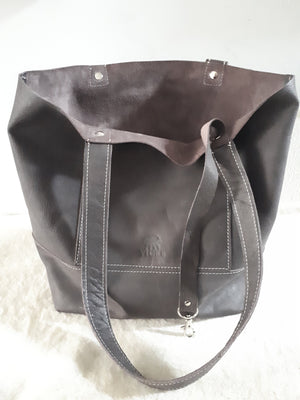 Grijze shopper